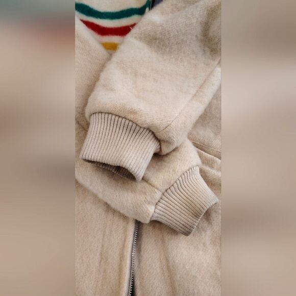 Hudson's Bay HBC Stripes Vintage Women's Cream Jacket SZ Small - Medium - Picture 11 of 16